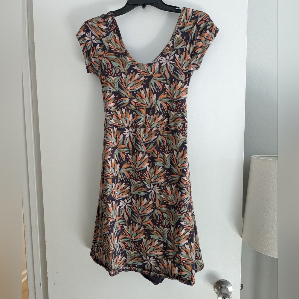 Pact mini cross back mini floral dress